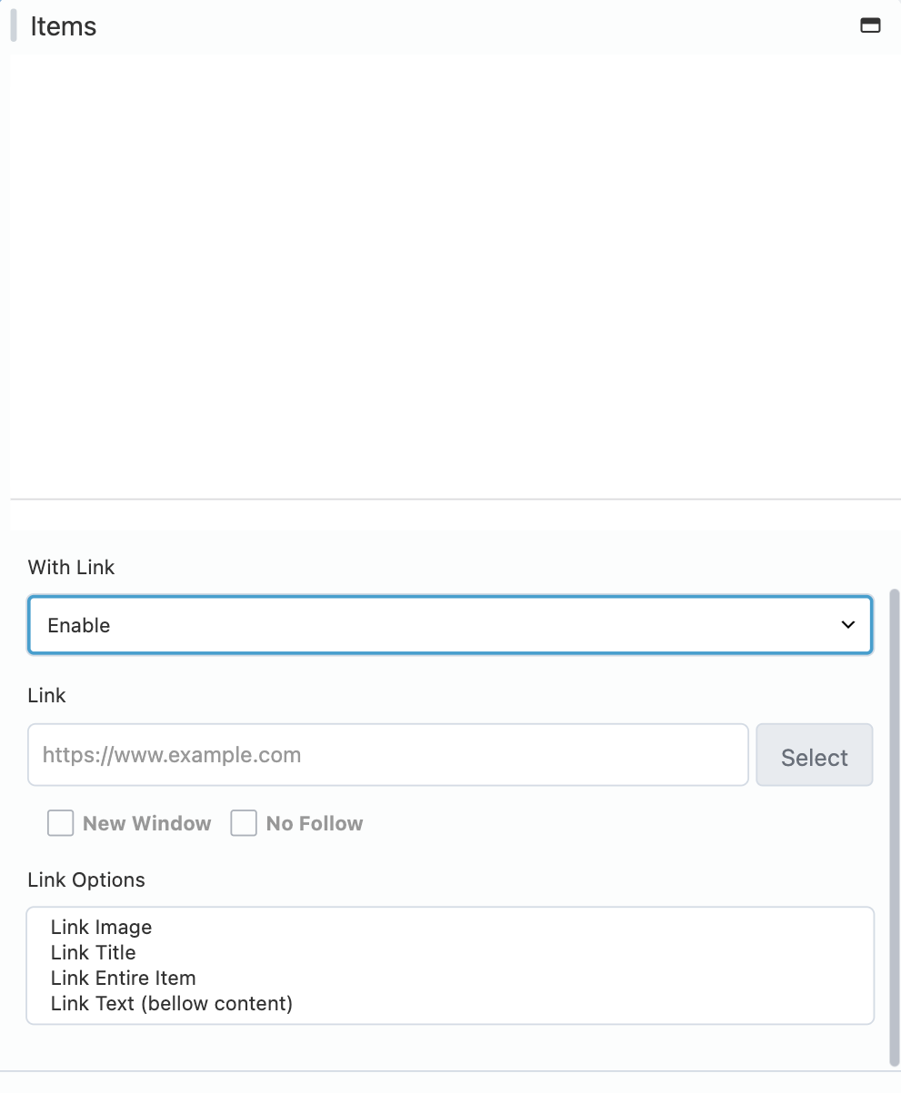 Link options once With Link is enabled